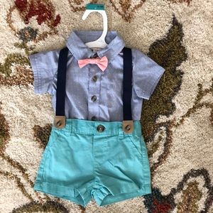 NWOT 4 Piece Boys Shorts Outfit